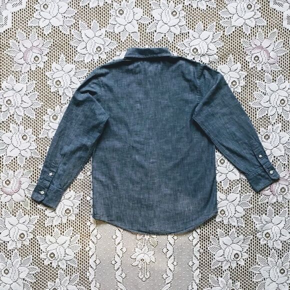 Old Navy LS Chambray Button Up Long Sleeve Shirt - Picture 4 of 6